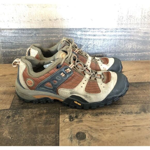 Timberland Performance Leather Brown Hiking Shoes Women's Size 8.5M - Picture 1 of 8